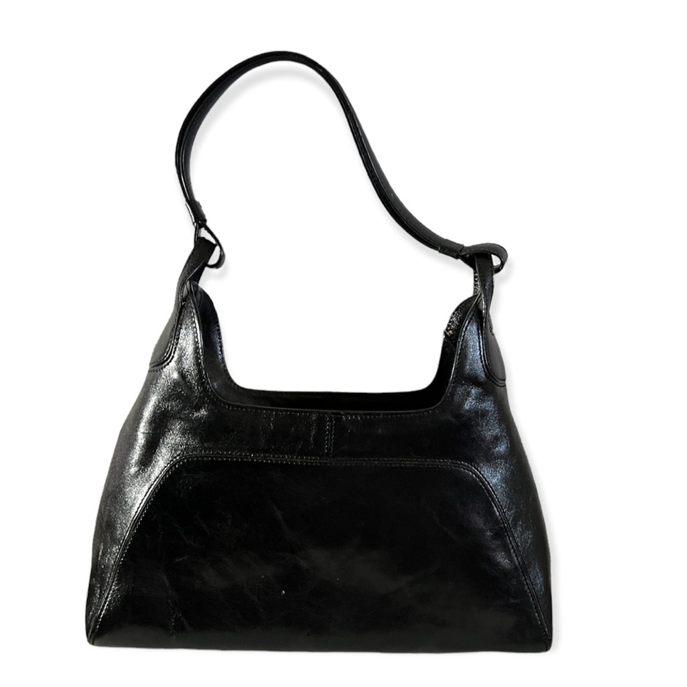 Monsac Black Leather Shoulder Bag - Picture 3 of 10